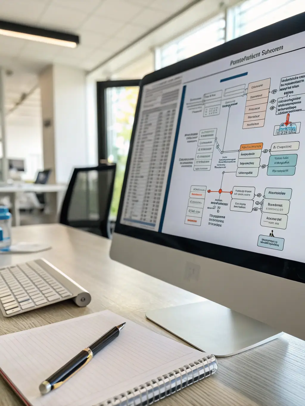 An image of a well-structured database schema, representing the backend development modules and the importance of data management.